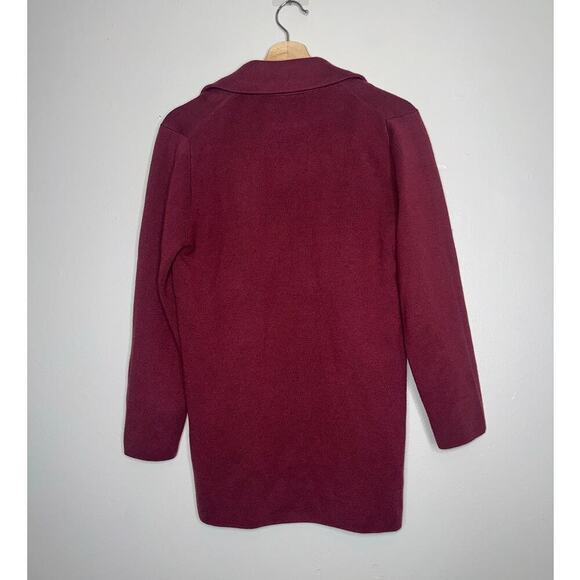 J.Crew Cecile Relaxed Sweater Blazer Pockets Burgundy Red/Maroon Size XS - Picture 5 of 5